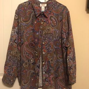 Soft sueded button down shirt